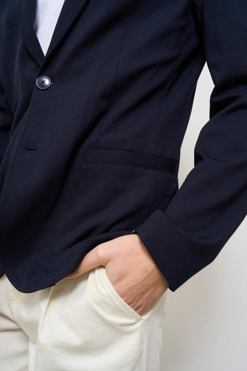 Giacca uomo blu monopetto - 4