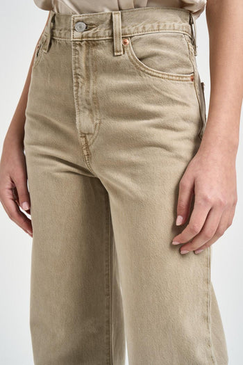 Jeans donna Ribcage in denim beige - 5