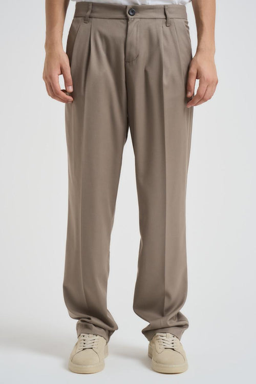Pantalone uomo gamba dritta tortora