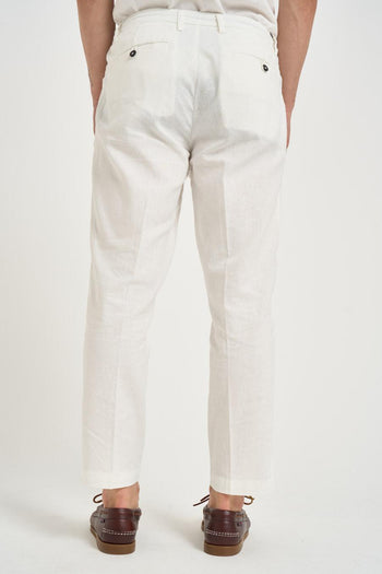 Pantalone uomo in lino bianco - 3
