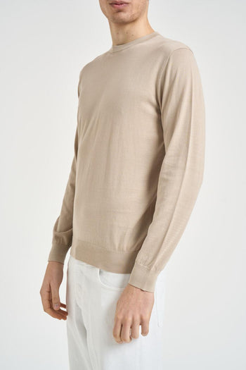 Maglia uomo girocollo beige - 3