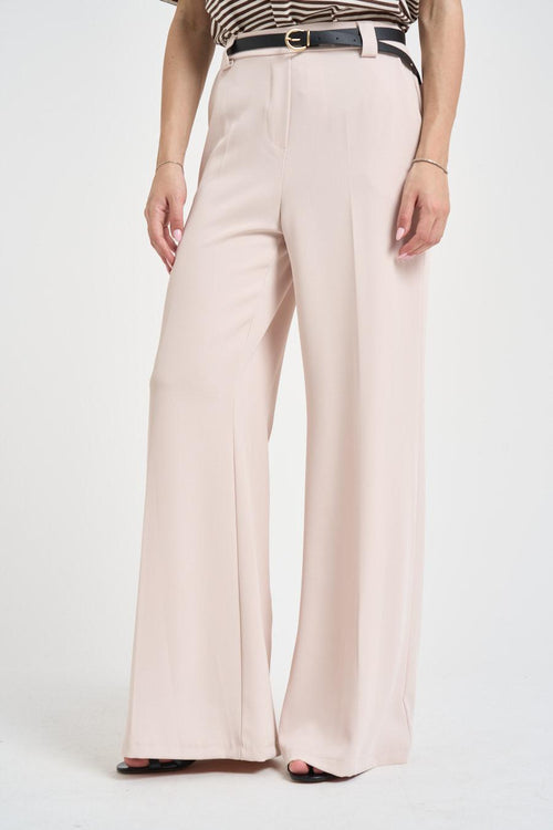 Pantalone donna flare avorio