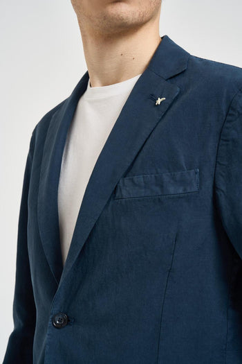 Giacca uomo in cotone blu - 4