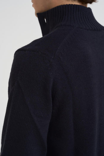 Cardigan uomo con bottoni blu notte - 5