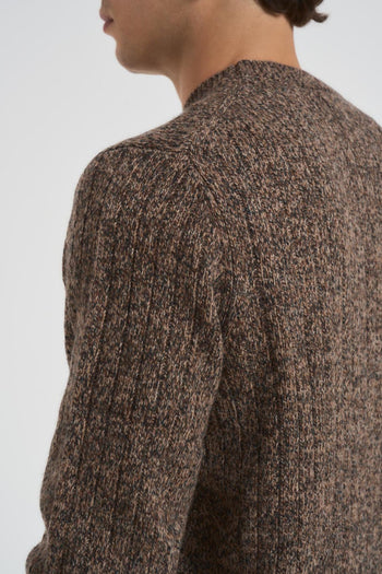 Maglione a coste melangé uomo - 6