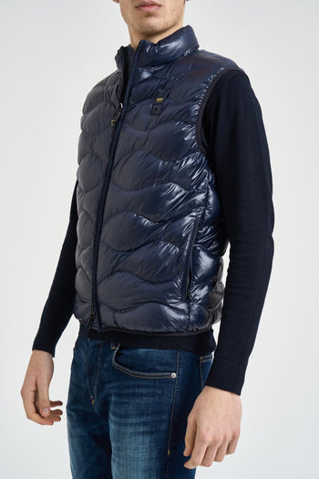 Giubbotto uomo smanicato blu - 3