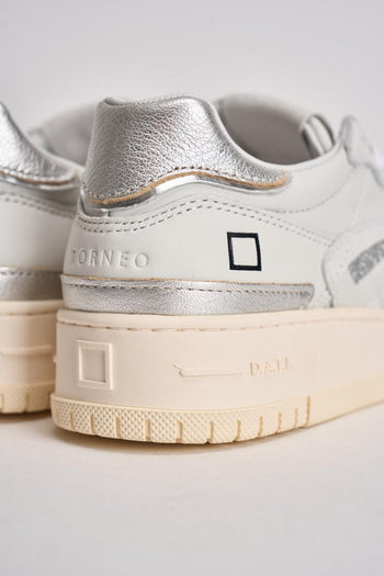 Sneakers donna Torneo bianche e argento - 6