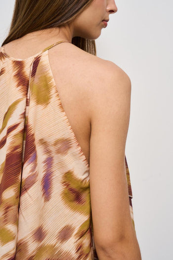 Top donna fantasia multicolor marrone - 5