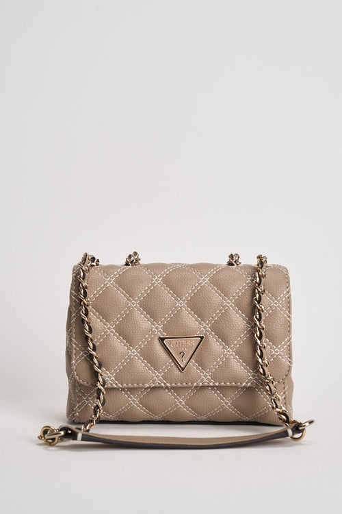 Borsa donna matelassé a tracolla tortora