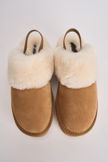 Slipper donna platform cammello - 5