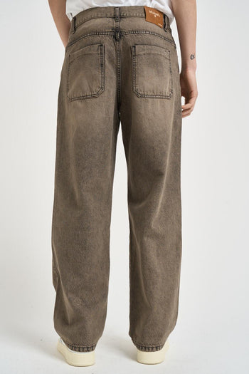 Jeans uomo in denim sabbia - 3
