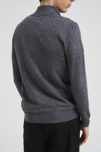 Cardigan uomo mezzo collo grigio - 3