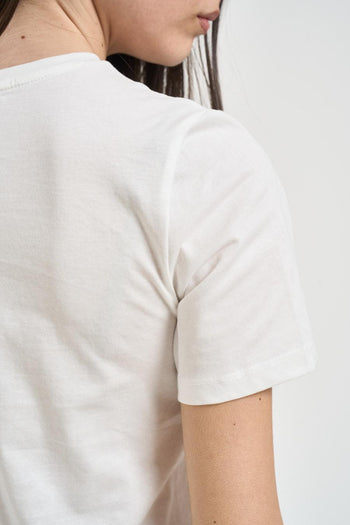 T-shirt donna girocollo bianca - 4