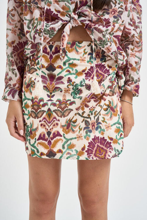 Gonna donna mini fantasia floreale - 1