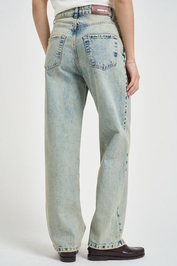 Jeans donna gamba dritta in denim chiaro - 3