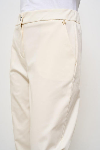 Pantalone donna regular panna - 6