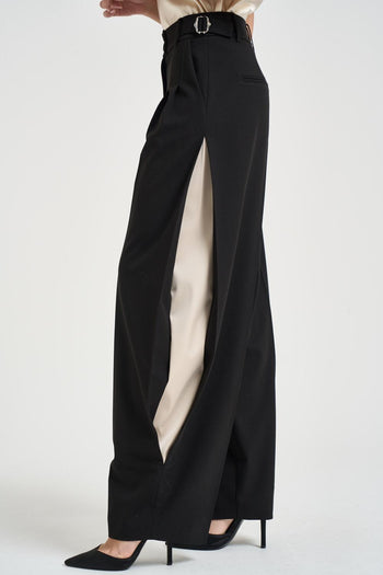 Pantalone donna a palazzo nero - 3