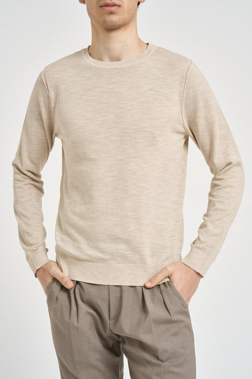 Maglia uomo in maglia beige