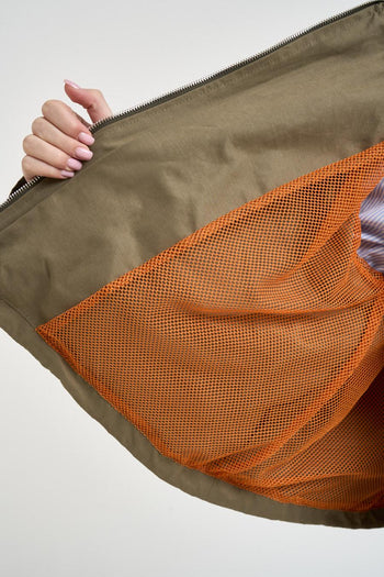 Bomber donna con coulisse verde - 5