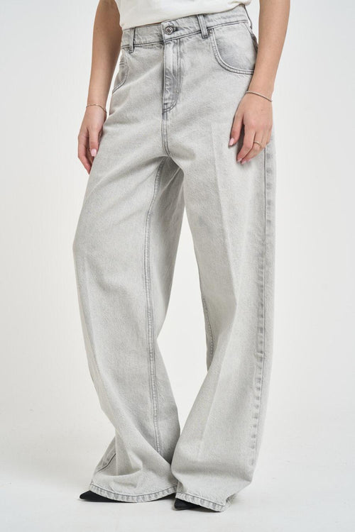 Jeans donna Mia a palazzo in denim grigio - 2