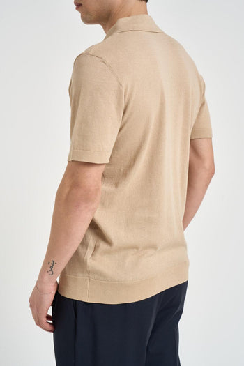 Polo uomo a manica corta beige - 3