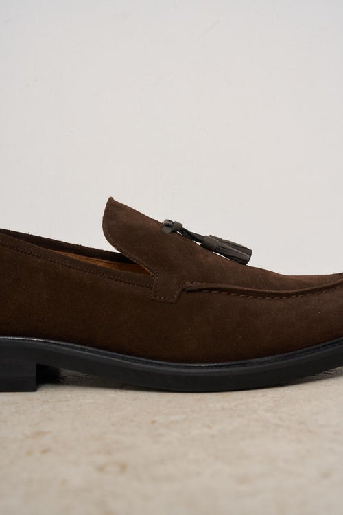 Mocassino uomo in suede testa di moro - 2