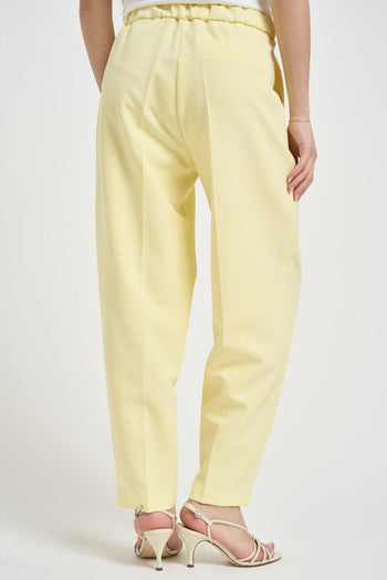 Pantalone donna barrel giallo - 5