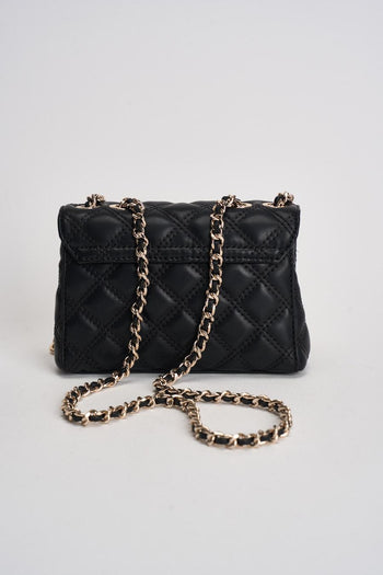 Borsa donna matelassé a tracolla nera - 5
