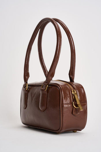 Borsa donna a spalla marrone - 5
