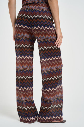 Pantalone donna a righe multicolor - 3
