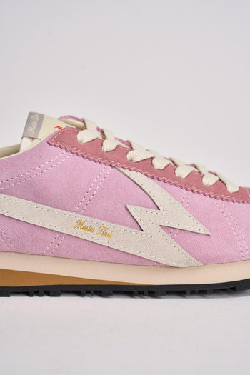 Sneakers donna rosa e bianca - 5