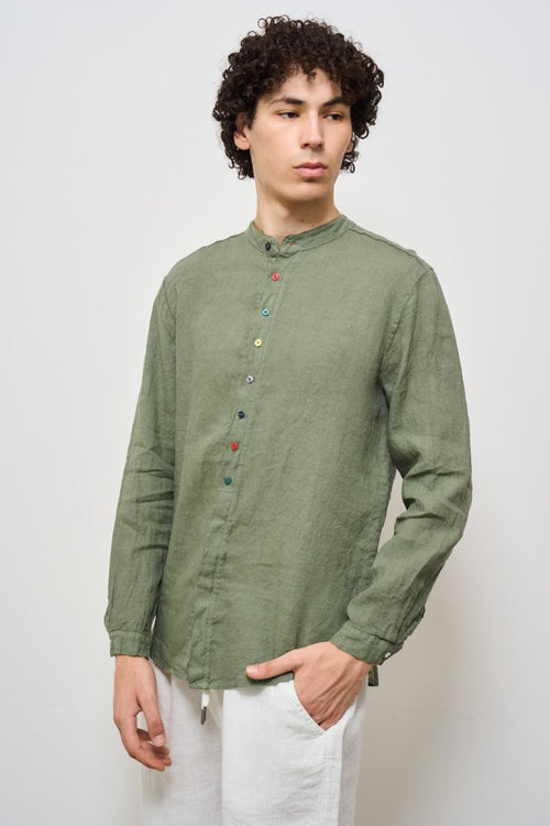 Camicia uomo verde salvia