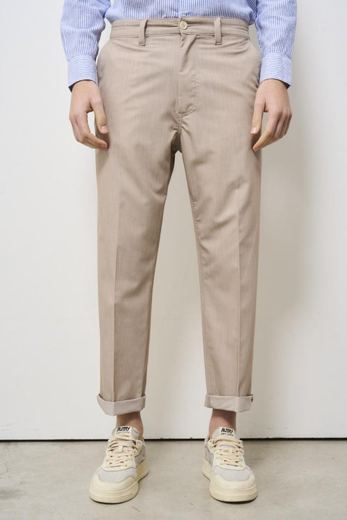 Pantalone uomo dritto beige