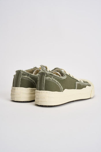 Sneakers uomo verde militare in canvas - 8