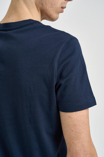T-shirt uomo girocollo blu notte - 4