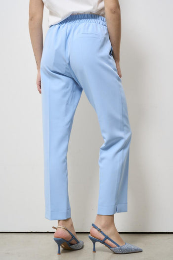 Pantalone donna a sigaretta celeste - 3
