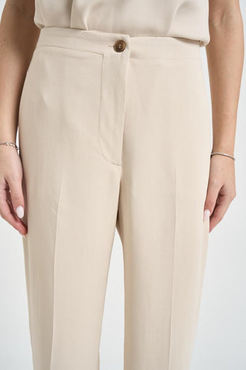 Pantalone donna a palazzo panna - 6
