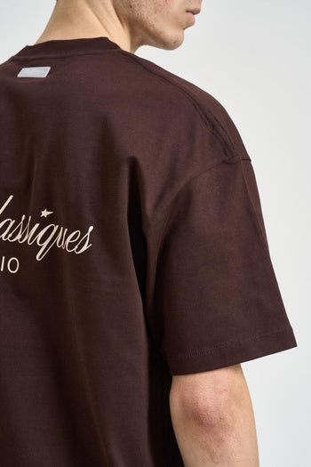T-shirt uomo marrone a maniche corte - 6