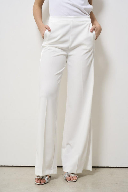 Pantalone donna gamba dritta bianco
