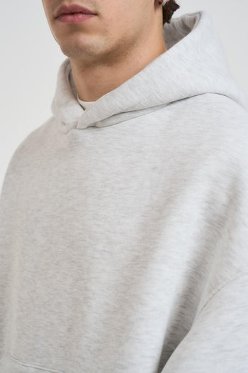 Felpa uomo con cappuccio grigio chiaro - 4