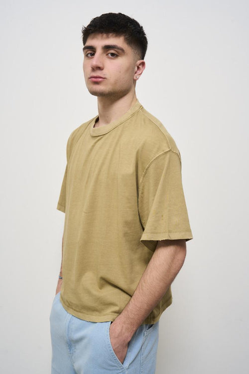 T-shirt uomo girocollo beige - 2