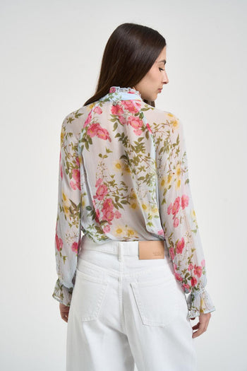 Blusa donna fantasia a fiori - 3