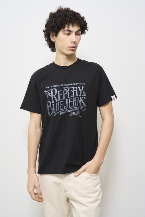 T-shirt uomo girocollo nera
