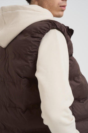 Gilet uomo trapuntato marrone - 6