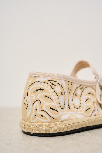 Ballerine donna fantasia bandana beige - 6