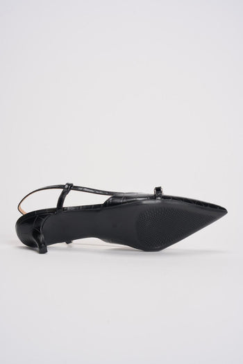 Slingback donna pitonate nere - 8