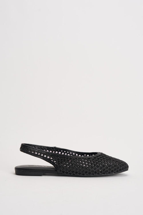Slingback donna in rete nera