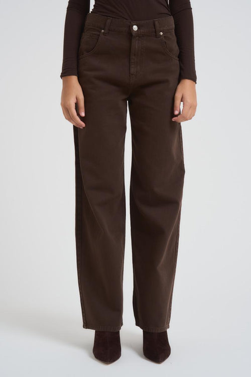 Jeans donna a palazzo Mia marrone