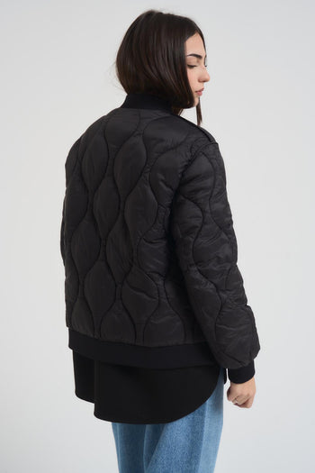 Piumino donna trapuntato nero - 3