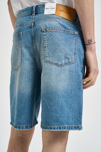 Bermuda uomo in denim medio - 3